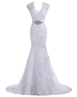 Gorgeous Bridal 2015 Elegant Trumpet Evening Gown Bridal Gown Free Bracelet